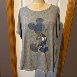 Disney Gray Mickey Mouse T-Shirt-SZ 3X